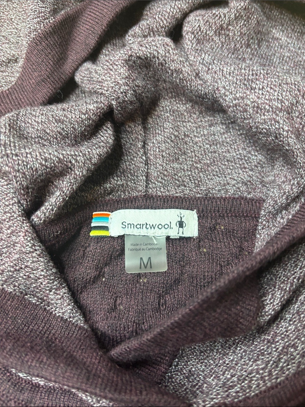 Women’s Smartwool Shadow Pine Textured Hoodie in Plum Size Medium - Picture 3 of 8